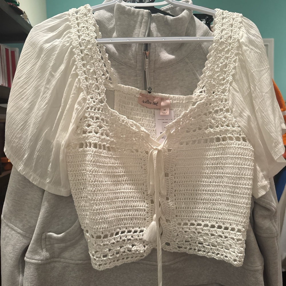 Willow Root Cream Crochet Top